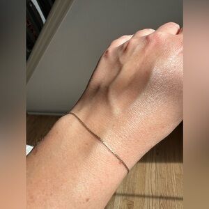 14K Yellow Gold Serpentine chain bracelet